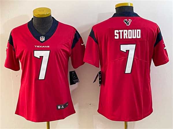 Women%27s Houston Texans #7 C.J. Stroud Red Vapor Untouchable Limited Stitched Jersey(Run Small)->women nfl jersey->Women Jersey
